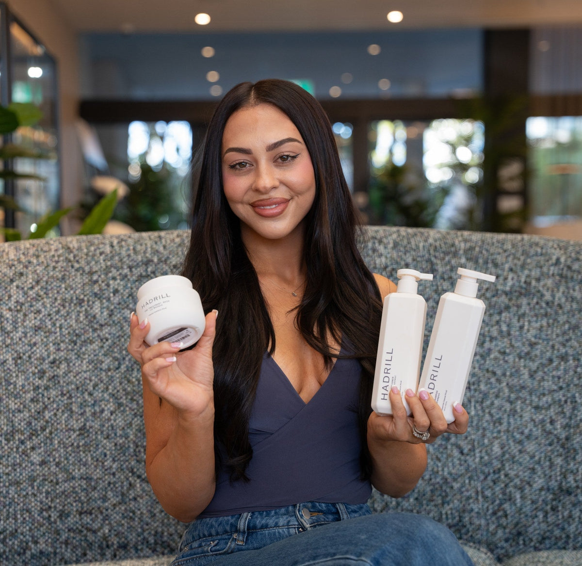 Emilee Hembrow’s hair-extension care routine with Hadrill